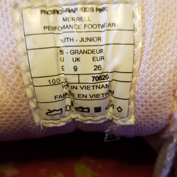 Girl's Pink Merrell Z Rap Suede Sneakers (sz 9) - Picture 3 of 3